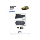 Car Shades for Ford Fiesta 3-Door BJ. Ab 2008, (Set of 4) for