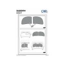 Car Shades for Kia Ceed 3-Door BJ. Ab 2007, (Set of 4) for