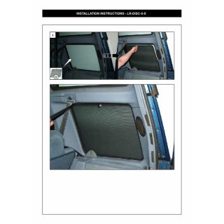UV Car Shades Land Rover Discovery 1 5-Door BJ. 89-99, set of 6