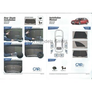 Audi A4 B8 Avant Spoiler Sonnenschutz-Blenden Passend Für Audi A4 Avant (B8) Ab 4/2008-10/2015 Für Hintere Türscheiben AZUGA Audi A4 B8 Unterfahrschutz Original