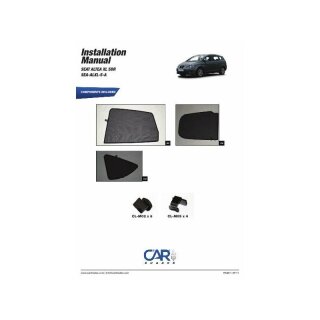 XTRM-CAR Sonnenschutz Blenden Für Seat Altea XL Bj. 2006-2015 Ideal Angepasst, UV-Schutz, Hitzereduktion (Komplettes Set