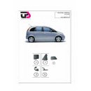 Car Shades for Vauxhall Meriva A 2003-4/2010, (Set of 6) for