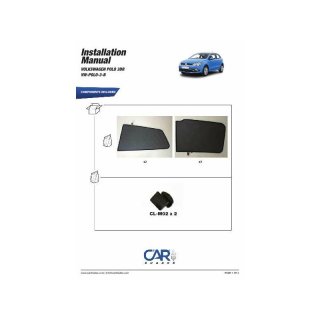 UV Car Shades VW Polo 3-Door BJ. 02-09, set of 4