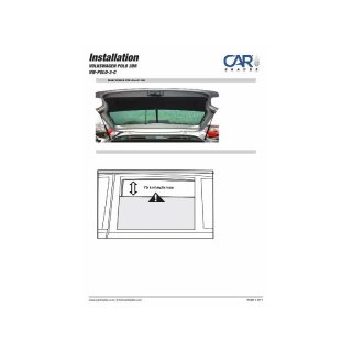 Sonnenschutz für VW Polo 3-Türer BJ. 2009 - 2017, 4-teilig