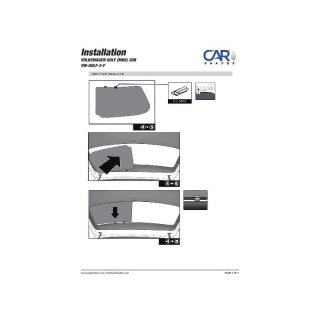 Sonnenschutz für VW Golf (MK6) 3-Türer BJ. 09-12, 4-teilig
