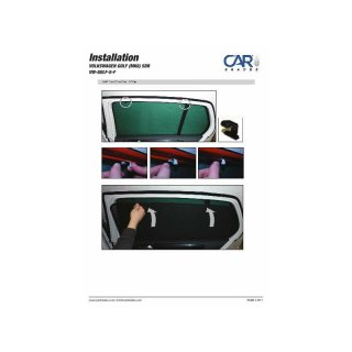 Sonnenschutz Volkswagen Golf VI (5K) hinteren Seitentüren