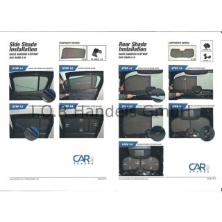 Sandero Stepway 5 Türer BJ 12/> hinten Sonnenschutz Dacia Sandero Heckscheib