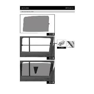 Sonnenschutz Seitenscheiben Hinten Sonnenschutz-Blenden Set Für VW Touran (8/2010-8/2015) – 2-teilig, UV-Schutz Bis 72%, Insektenschutz Sichtschutz Für Hintere Türen