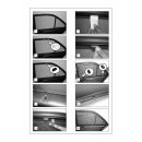 Car Shades for Mercedes Benz C-Klasse (W202) 4-Door BJ. 93-00, (Set of 4) for