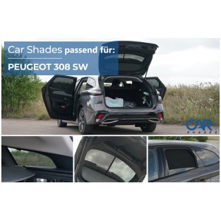 Car Shades for Peugeot 308sw Estate 21> Full Rear Set
