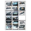 Sonnenschutz für Mercedes Benz E-Klasse (S211) Kombi BJ. 02-08, 6-teilig
