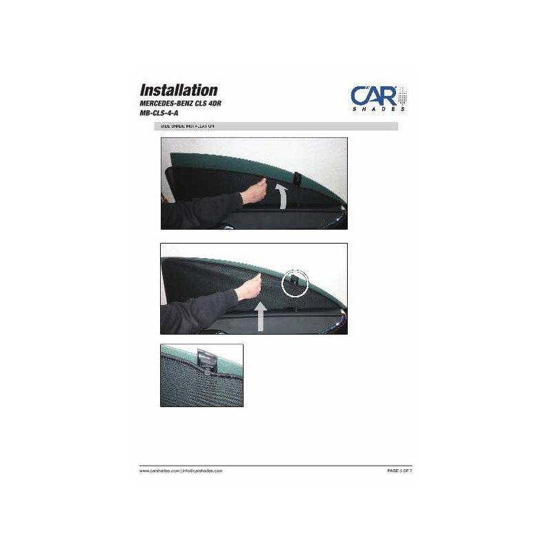 Sichtschutz Sonnenschutz für MERCEDES CLS Limousine 2005-2012 4-teilig