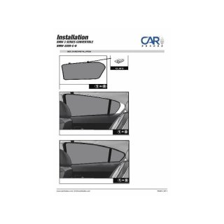 UV Car Shades BMW 3er (E93) Cabriolet BJ. 07-13, set of 3