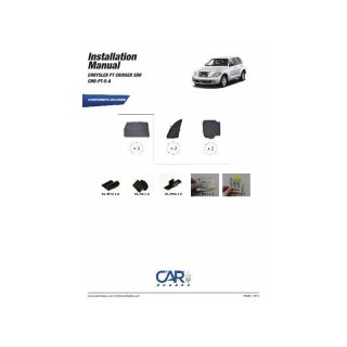 Sonnenschutz für Chrysler PT Cruiser 5-Türer BJ. 01-10, 6-teilig