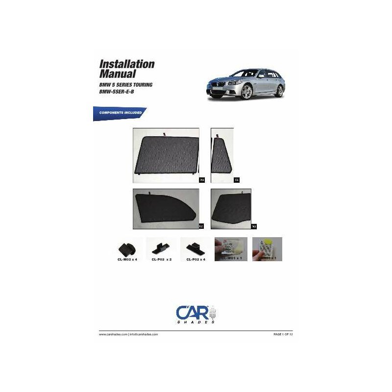 Sonnenschutz für BMW 5er Touring (E61) Kombi BJ. 0410, 6teilig, 97,90