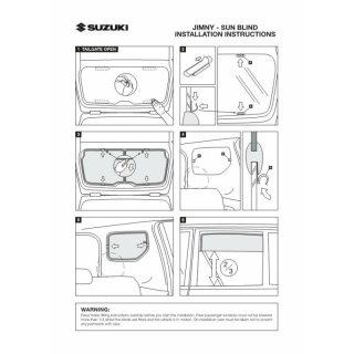 Sonnenschutz für Suzuki Jimny 3-Türer BJ. 99-, 4-teilig