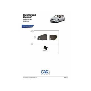 UV Car Shades Citroen C2 3-Door BJ. 04-09, set of 4