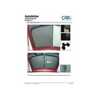 UV Car Shades Citroen Xsara 5-Door BJ. 97-06, set of 4
